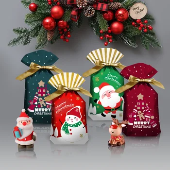  מתנת חג המולד תיק 2022 השנה החדשה מתנה קופסת ממתקים עוגיה בשקית שמח חג המולד קישוט בשקית מתנה לילדים מסיבת יום הולדת
