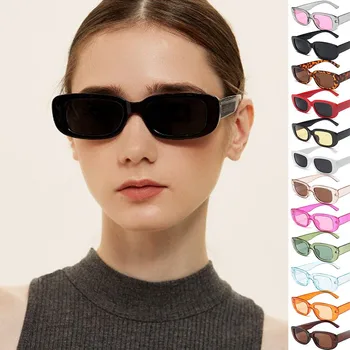 נהדרת חדש מלבן משקפי שמש עבור גברים, נשים, כיכר אופנה וינטג מעצב מותג משקפי שמש משקפיים צבע Eyewear