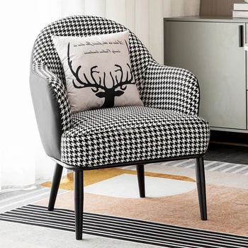 נורדי בד סלון כסאות מודרניים ריהוט הסלון ספה אחת הכיסא מרפסת פנאי כורסה הלו כורסה