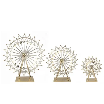 נורדי גלגל ענק ציפוי מתכת קישוט הבית קישוטים לחתונה יצירתי אביזרים, קישוטים מלאכת יד