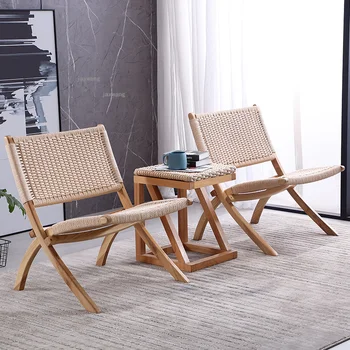 נורדי דירה מעונות חזרה בסלון ספת קש ריהוט ביתי יחיד כיסאות יצירתי השינה מעצב עצלן ספות L