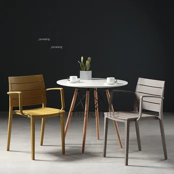 נורדי הביתה הרהיטים האוכל הכיסא יצירתי מסעדה כסאות פלסטיק חיצונית מרפסת חצר פנאי ומתן הכיסא C