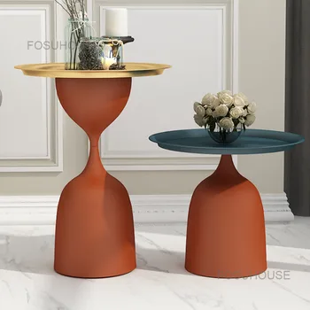 נורדי היתרון היצירתי שולחנות קפה מודרני פשוט חייזרים שולחן צד יוקרתי עגול פינת שולחן הסלון רהיטים שולחן קפה