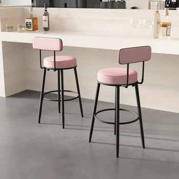 נורדי מתכת האוכל כיסאות בר גבוהים שרפרפים מודרני מינימליסטי כסאות אוכל הקבלה Muebles De Cocina ריהוט הבית WZ50DC