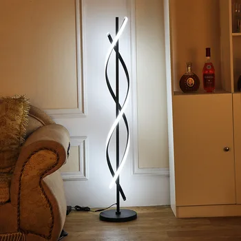 נורדי קו LED מנורת רצפה מודרני מינימליסטי פינה המנורה עבור חדר השינה, הסלון שליטה מרחוק חיטוב אווירה מנורות הרצפה