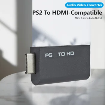 נייד PS2 ל HDMI-Comaptible Plug And Play אודיו ממיר וידאו עם אודיו 3.5 מ 