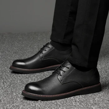 נעלי גברים רשמית איטלקי מותג עסקי גברים נעלי אוקספורד עור אמיתי שמלת כלה אלגנטית גברים נעלי ג ' נטלמן גדול גודל 48