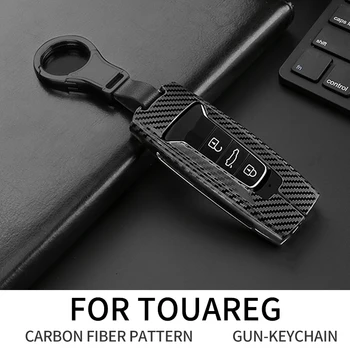 סגסוגת אבץ מפתח הרכב Case כיסוי עבור פולקסווגן טוארג 2019 2020 2021 Fob מפתח מעטפת מגן מפתח שקיות מחזיק מפתחות המכונית להגן על הסט