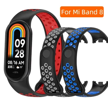סיליקון רצועת יד על Mi Band 8 שעון חכם להקה צמיד לxiaomi Mi בנד 7 6 5 NFC רצועת צמיד קוראה על Miband 8