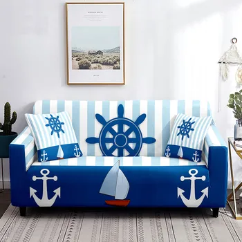 עוגן מתיחה ספה לכסות ימיים נושאים מודפס הספה כיסוי לכיסוי הגה קרוז תמונה רהיטים מגן מפני אבק כתם