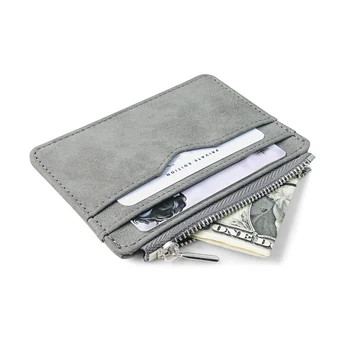 עור בעל כרטיס Mini כרטיס אשראי ארנק גברים דק מקרה כרטיס ארנק קטן עסקים Cardholde קצר הארנק המכונית אחסון