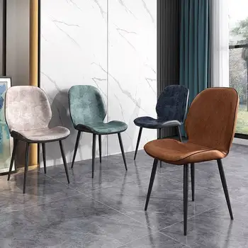 עור נוח כסאות אוכל נורדי מעצב משרד ייחודי כסאות אוכל טרקלין מטבח Cadeiras דה בג ריהוט הבית