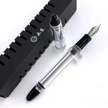 עט נובע לבן שקוף יאנג שנג 699 ואקום מילוי מעיין-עט EF החוד עט ס ציוד משרדי מכשירי כתיבה מתנה שווה