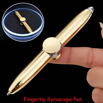 עיצוב אופנה האצבע גירוסקופ אור LED כתיבה בעט כדורי יצירתי האצבע הלחץ גירוסקופ עט לקנות 2 לשלוח מתנה