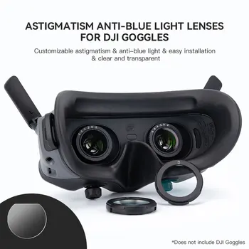 על DJI Avata משקפי 2 אסטיגמציה אנטי-אור כחול העדשה ברורה משקפיים 50/200/300/400/500/600 תואר