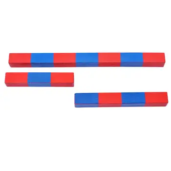 עץ מונטסורי אדום כחול מספר מוטות סופר מוטות קוגניציה משחק התאמה התפתחותית צעצוע מתמטיקה צעצועים למשפחה בנות בנים.