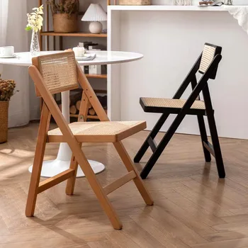 עץ מלא קיפול הכסא בבית הכסא אוכל עץ מלא על כיסא המחשב במשרד כיסא שרפרף