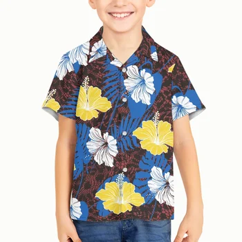 פולינזי השבט מהוואי טוטם קעקוע הוואי טביעות חם מכירת ילדים, חולצות מזדמנים עם שרוול קצר חולצות בנים על 3-16 שנים