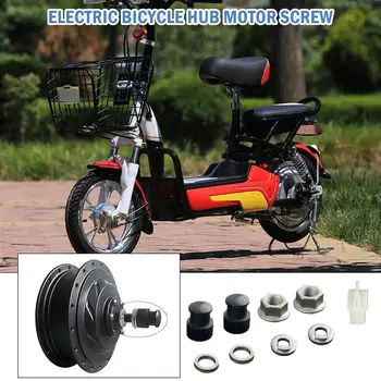 פלדה אופניים חשמליים המוקד המוטורית ציר אם-12/14 אגוז לנעול /תנעלו מכונת כביסה/spacer/אגוז שינוי אביזרי אופניים סט כיסוי Ebike G0e0