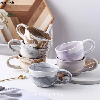 פשוט כף יד מסוג קרמיקה תה קפה חלב ספלים ארוחת בוקר כוס יצירתי מטבח ביתי צורה לא סדירה Drinkware תה כוסות קפה