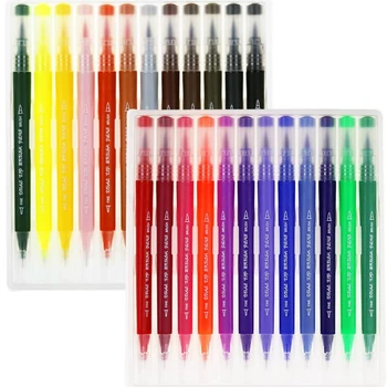 צבע כפול מברשת סמנים סט המברשת בסדר טיפ עטים לצביעה לצייר קליגרפיה מנגה ציוד אמנות נייר ציור
