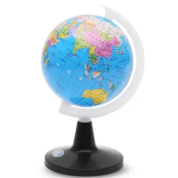 קטן גלובוס של העולם עם מעמד גיאוגרפיה המפה צעצוע חינוכי לילדים כדור הארץ עם תוויות של יבשות, מדינות, ערי בירה
