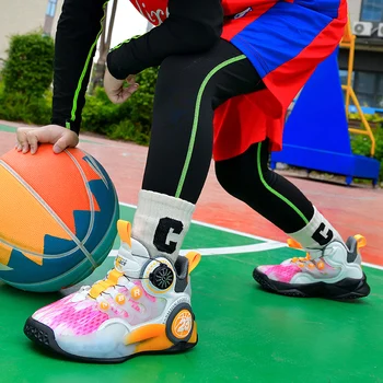קיץ חדשה ילדים נעלי כדורסל מותג ילדים של נעלי ספורט של בנות בני נוער נעלי כדורסל כדורסל נעלי אימון