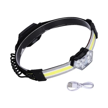 ראש-פנס נטען USB נטענת עמיד למים חשמלי דיג אור Multi-פונקצית פנס LED אורות הזנב