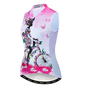 רכיבה על אופניים ג 'רזי נשים וחולצת אופניים MTB העליון החולצה המעוצבת מירוץ אופני כביש הר ילדה מחזור ג' רזי חצי רוכסן ורוד