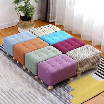 שרפרפי צעד אופנה יצירתיות העות ' מאנית נורדי סלון מעץ מלא צואה הביתה השינה ספה צואה מודרני פשוט בד צואה